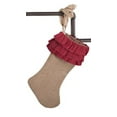 thumbnail image 1 of Holiday DÃ©cor Ruffle Design Jute Christmas Stocking, One Piece (red ruffles), 1 of 2