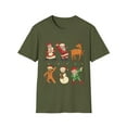 thumbnail image 1 of Holiday Dancing Santa Reindeer Snowman Elf Gingerbread Tee, 1 of 6