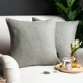 thumbnail image 1 of Phantoscope Classic Woven Textured Thick Solid Color Checker Plaid Decorative Throw Pillow Cover for Bed and Couch, 18" x 18", Gray, 2 Pack, 1 of 5