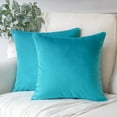 thumbnail image 1 of Holiday Deal Selection Phantoscope Soft Silky Velvet Decorative Throw Pillow Cover for Bed and Couch, 18" x 18", Lake Green, 2 Pack, 1 of 4