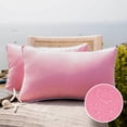thumbnail image 1 of Holiday Deal Selection Phantoscope Summer Waterproof Square Cusion Outdoor Decorative Throw Pillow Covers for Patio, 12" x 20", Pink, 2 Pack, 1 of 1