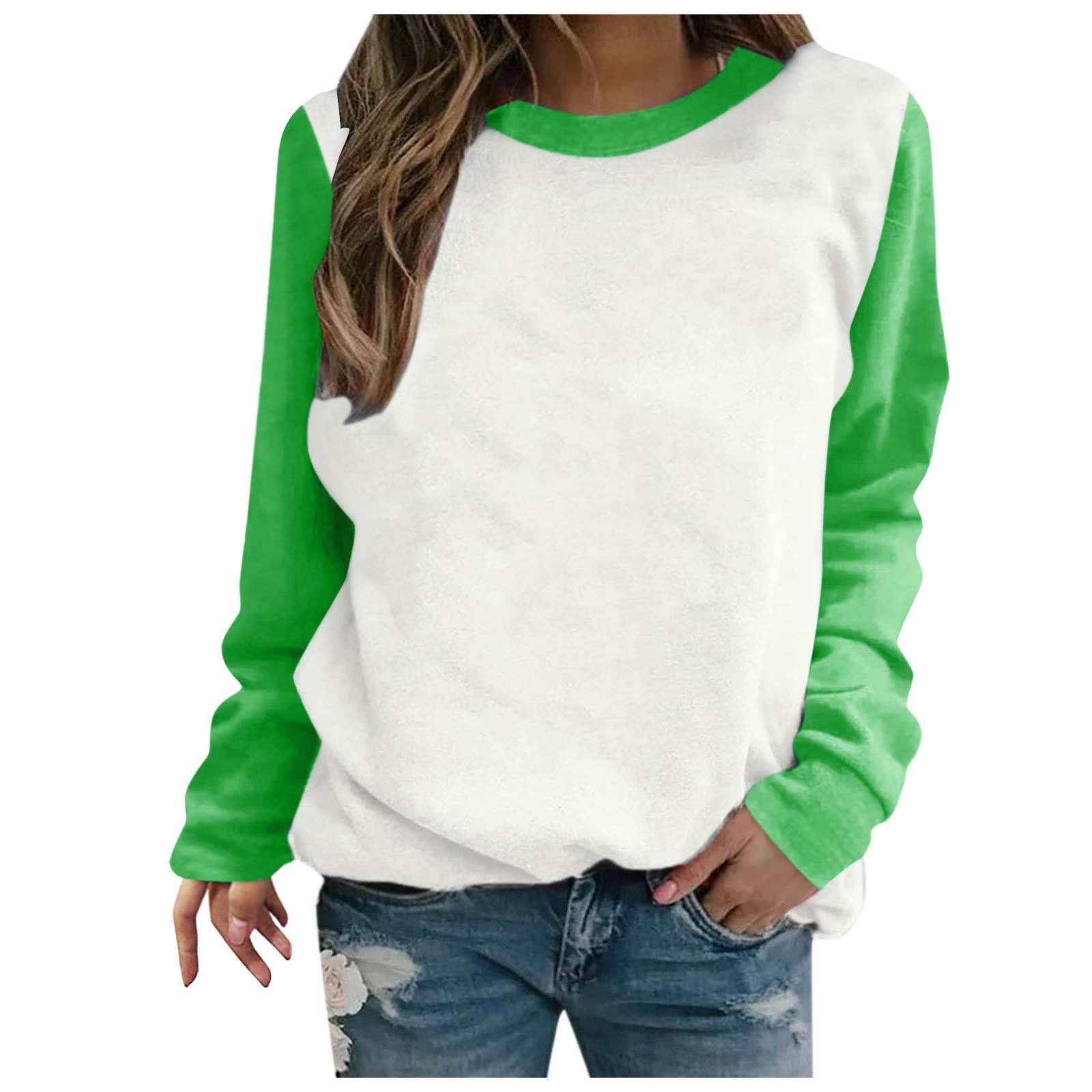 Warehouse Open Box Deals Clearance Trendy Blouses For Women 2023 Loose Fit  Long Sleeve Pullover Casual Crewneck Sweatshirts Novelty Marble Print Tops  Women's Crewneck Sweatshirts