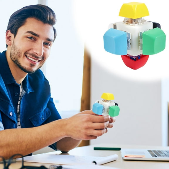 Holiday ABPWLY Keyboard Fidget Toys Adults Six Sided Cubes Keyboard Clicker Sensory Toys Multicolor Keyboard Button Toys for Anxiety Stress Relief