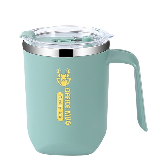 Holiday ABPWLY 304 Stainless Steel Coffee Mug Double-Layer Mug Home Office Water Cup with Lid and Handle Cup Keep Warm Mug Chirstmas Gifts Home Savings