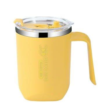 Holiday ABPWLY 304 Stainless Steel Coffee Mug Double-Layer Mug Home Office Water Cup with Lid and Handle Cup Keep Warm Mug Chirstmas Gifts Seasonal Décor