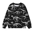 thumbnail image 1 of Holiday Outfits AJTQTH Funny Dinosaur Skeleton Graphic T-Shirts for Kids Boys Girls Casual Long Sleeve Round Neck Pullover Sweatshirts Fashion Oversized Baggy Outwear Tops Black 11-12 Years, 1 of 2