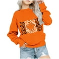 thumbnail image 1 of Holiday Outfits AJTQTH Kids Girls Long Sleeve Orange Sweatshirts Funny Print Oversized Crewneck Pullover Tops Fashion Fall Holiday Outfit Clothes Orange#03 2-3 Years, 1 of 4