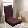 thumbnail image 1 of Asxite Chair Covers, Dining Room Chair Cover Kitchen Cover Chair Chair Elastic Stretch Cushion Color 11 Brown, 1 of 5