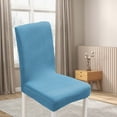 thumbnail image 1 of Asxite Chair Covers, Dining Room Chair Cover Kitchen Cover Chair Chair Elastic Stretch Cushion Color 11 Light Blue, 1 of 5
