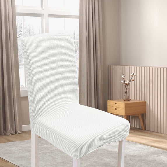 Asxite Chair Covers, Dining Room Chair Cover Kitchen Cover Chair Chair Elastic Stretch Cushion Color 11 White