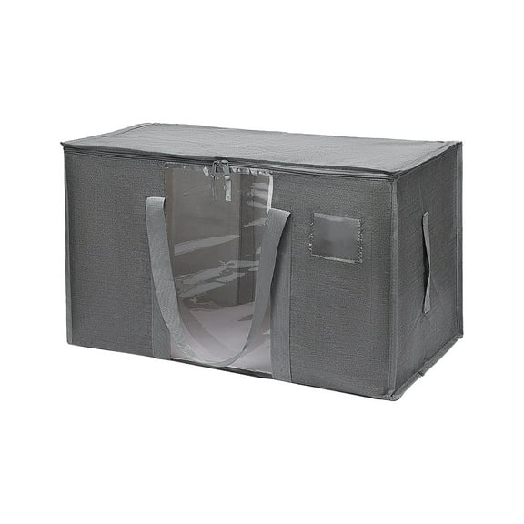 Asxite Clothes Storage Bags, Green Large-capacity PE Woven Moving Woven Organizer Thickened Handheld Clothing Organizing Bags Protection Against Tides Washable Foldable