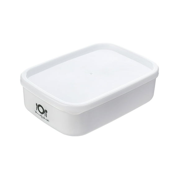 Asxite Food Storage Containers, Plastic Food Storage Container with Lid Two Capacities for Kitchen Storage and Organization Leak-proof, White, 17.7*12.5 5.2*12*17cm