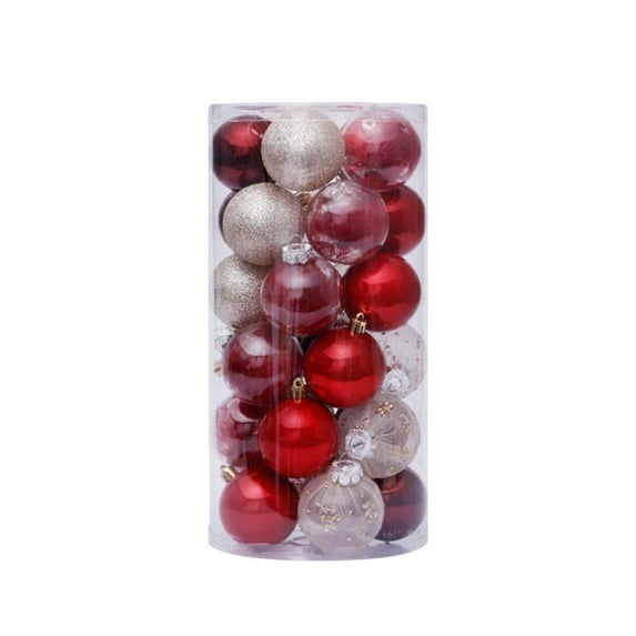 Holiday Deals Bigersell Christmas Ball New 30PCS Christmas Ball Baubles Party Christmas Tree Decorations Hanging Ornament Decor Red
