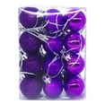 thumbnail image 1 of Holiday Deals Bigersell Christmas Balls Ornaments Set New Christmas Ball Pendant Decorative Shatterproof Christmas Tree Pendants Hanging 30mm Christmas Balls Ornaments Set Pack Of 24 Pcs Purples, 1 of 2