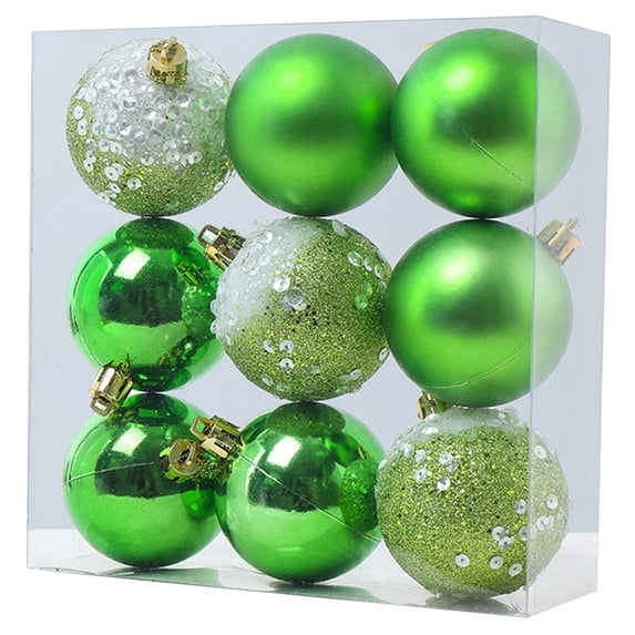Holiday Deals Bigersell Shatterproof Christmas Ball Ornaments New 9Pcs 6cm/2.36 In Shatterproof Plastic Christmas Tree Ornaments, Christmas Ball Baubles for Xmas Trees Wedding Party and Home Decor D