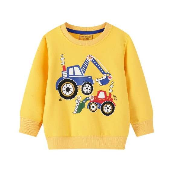 Holiday Deals! Borniu Baby Boy Clothes, Toddler Clothes, Children Kid Boys Car Print T-shirt Tops Casual Pullover Sweatshirt Kids Clothes Clearance