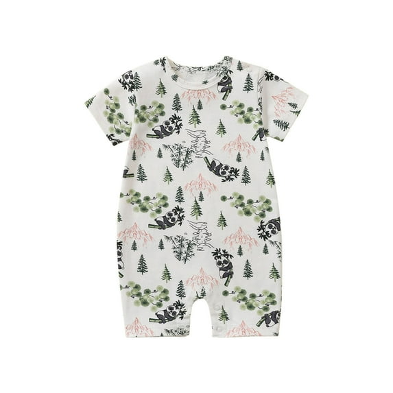 Ohufall Baby Girl Baby Boy Clothes, Toddler Baby Girls Boys Short Sleeve Solid Color T-Shirt Jumpsuit Romper