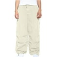 thumbnail image 1 of Holiday Deals! Ohufall Mens Pants Clearance Sale! Men's Cargo Pants Solid Color Straight Leg Pants Outdoor Street Casual Sports Overalls Pants, 1 of 5