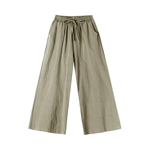 Ohufall Pants Fashion Women Plus Size Pants, Drawstring Casual Solid Elastic Waist Pocket Loose Pants