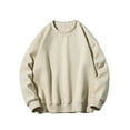 thumbnail image 1 of Ohufall Sweatshirts For Men Sale! Men Casual Round Neck Long Sleeve Pullover Solid Color Sweatshirts Blouse, 1 of 8