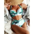 thumbnail image 1 of Borniu Swimsuit! Womens Swimsuits Swimsuits For Women 2 Piece Hawaiian Tropical Print Swim Cami Bra And Ruffles Bathing Sets Beachwear, 1 of 5