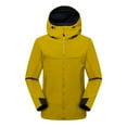thumbnail image 1 of Ohufall Trench Coats For Women Waterproof Rain Jacket Outdoor Hooded Raincoat Lightweight Windbreaker Trench Coat, 1 of 4