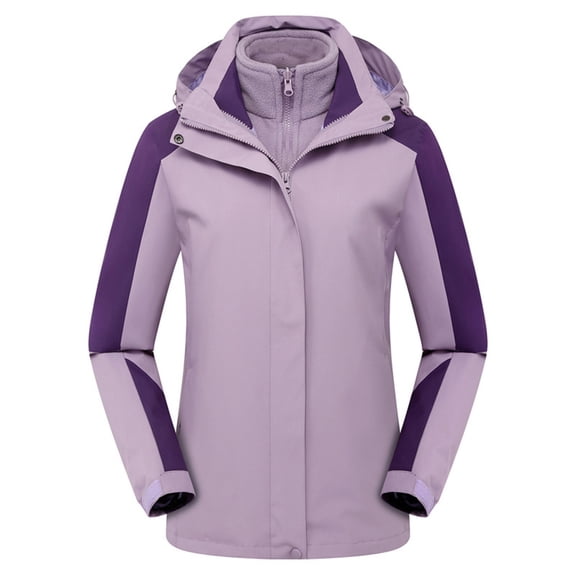 Ohufall Trench For Women Rain Jacket Outdoor Hooded Raincoat Lightweight Windbreaker Trench Coat