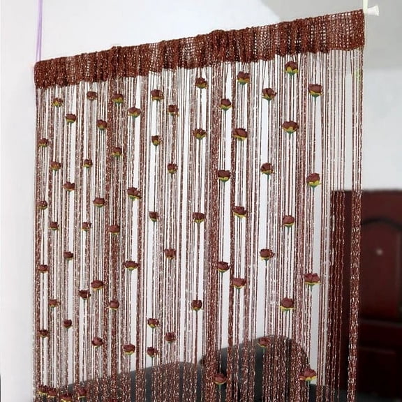 karymi Rose Wire Curtains Summer Door Curtains Decorative Beauty Salon Tassel Curtains Partition Curtains Dorm Door Curtains Decoration Home Decor