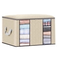 thumbnail image 1 of Holiday Deals! Feledorashia New Non-woven Clothes Storage Bags Large Capacity Closet Storage Containers Foldable Clothing Storage and Organization with Handles & Zippers,23.6x16.9x13.7inch, 1 of 7