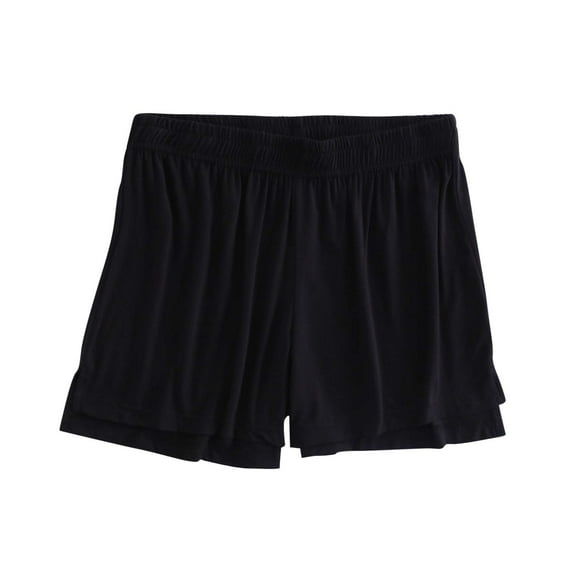 Holiday Stylish Olyvenn Women's Soft Cotton Shorts Pajama Bottoms Lounge Shorts Sleep Shorts with Pockets Black 8