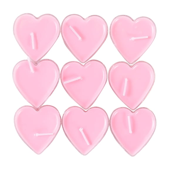 Holiday Dea1s! Uhuya Heart-Shaped Confession Romantic Smoke-Free Birthday Small Candles Marriage Proposal Wedding Scene Decoration Valentines Day Gift Pink