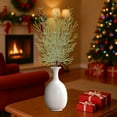thumbnail image 1 of karymi Artificial Christmas Plant 13.78x2.76x2.76 Inch Green White Plastic Foliage Branch for Coffee Table Centerpiece Decor Christmas Ornaments, 1 of 6
