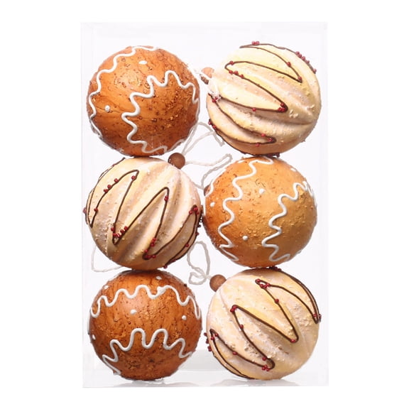 karymi Christmas Decorations 8cm 6Pcs Colorful Gingerbread Man Foam Vintage Christmas Balls Christmas Ornaments Set Christmas Tree Pendant Party Supplies Gifts for Women
