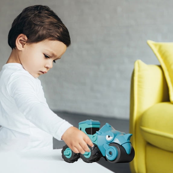 Holiday Deals karymi Educational Children's Toy Car Dinosaur Engineering Vehicle Press and Go Excavator Boy's Gift Birthday Gifts for Kids Wholesale Summer Clearance