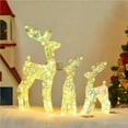 thumbnail image 1 of karymi Outdoor Reindeer Christmas Decorations Set Lighted Iridescents Christmas Reindeer Lights Family LED Light Up Reindeers Garden Xmas Decorations Outside Decor Christmas Decor, 1 of 4
