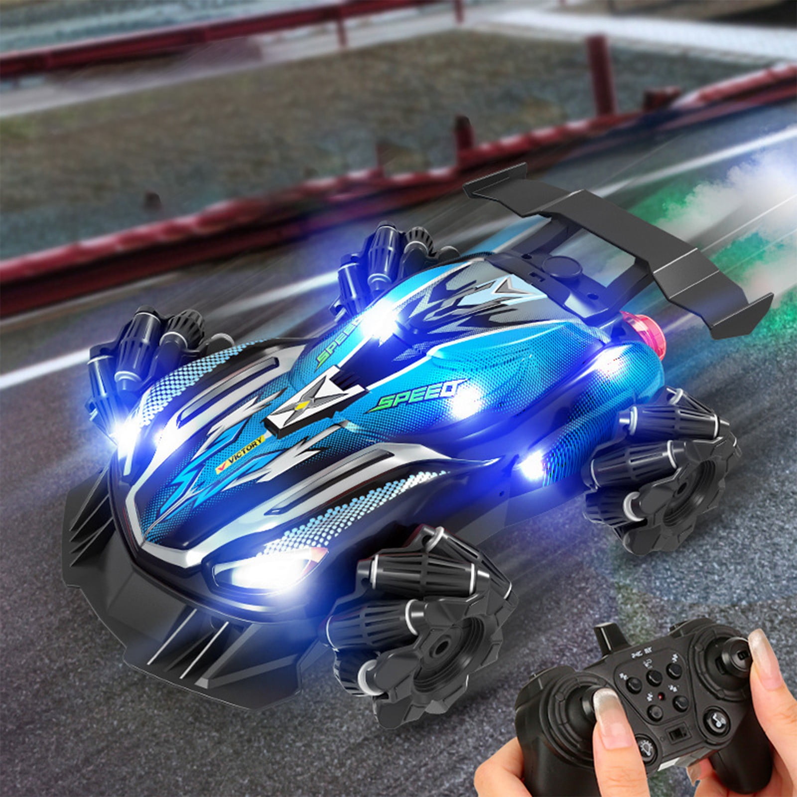 Holiday Deals karymi Spray Lighted Car , Wireless Remote Control Drift Racing Car ,sportiness Music Car , Rechargeable Off-road Running Car Toys Toys Age 6-8 Savings Week Big Savings
