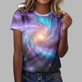 thumbnail image 1 of kttectoa Loose Fit Comfy T-Shirt Casual Blouses Blouses for Women Nebula Graphic T Shirts Crewneck Short Sleeve Blouse for Women Trendy Party, 1 of 4