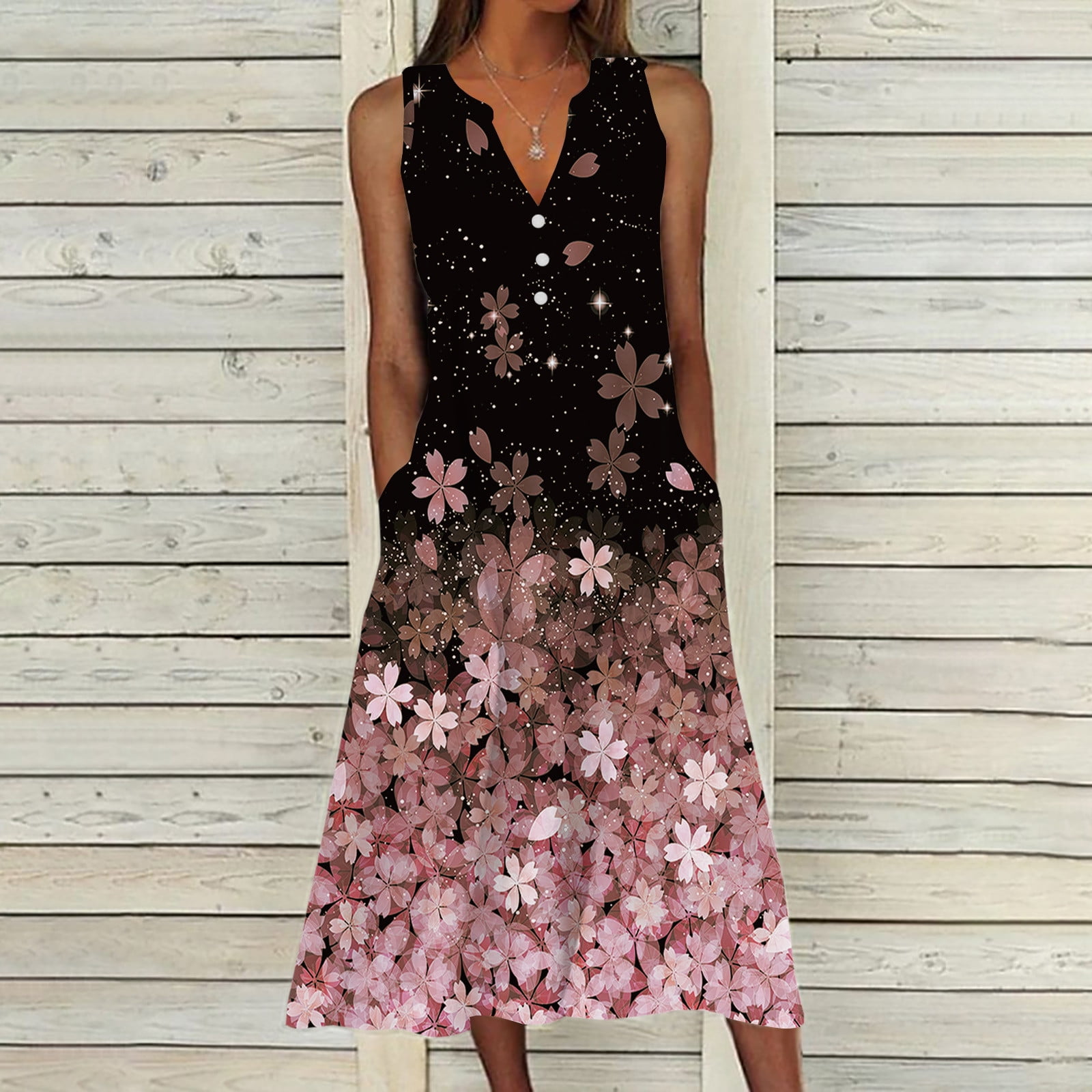 Holiday Deals! pstuiky Dresses for Women, Tank Dress Flower Print ...