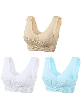 Easy Comfort Bra Lace Bra with Front Cross Buckle