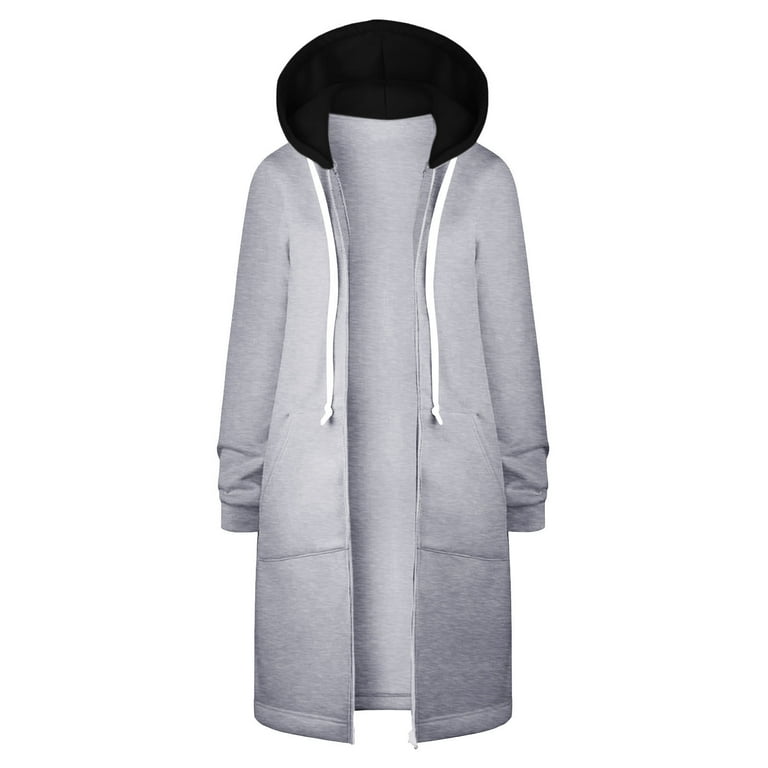 Knee length fleece on sale jacket