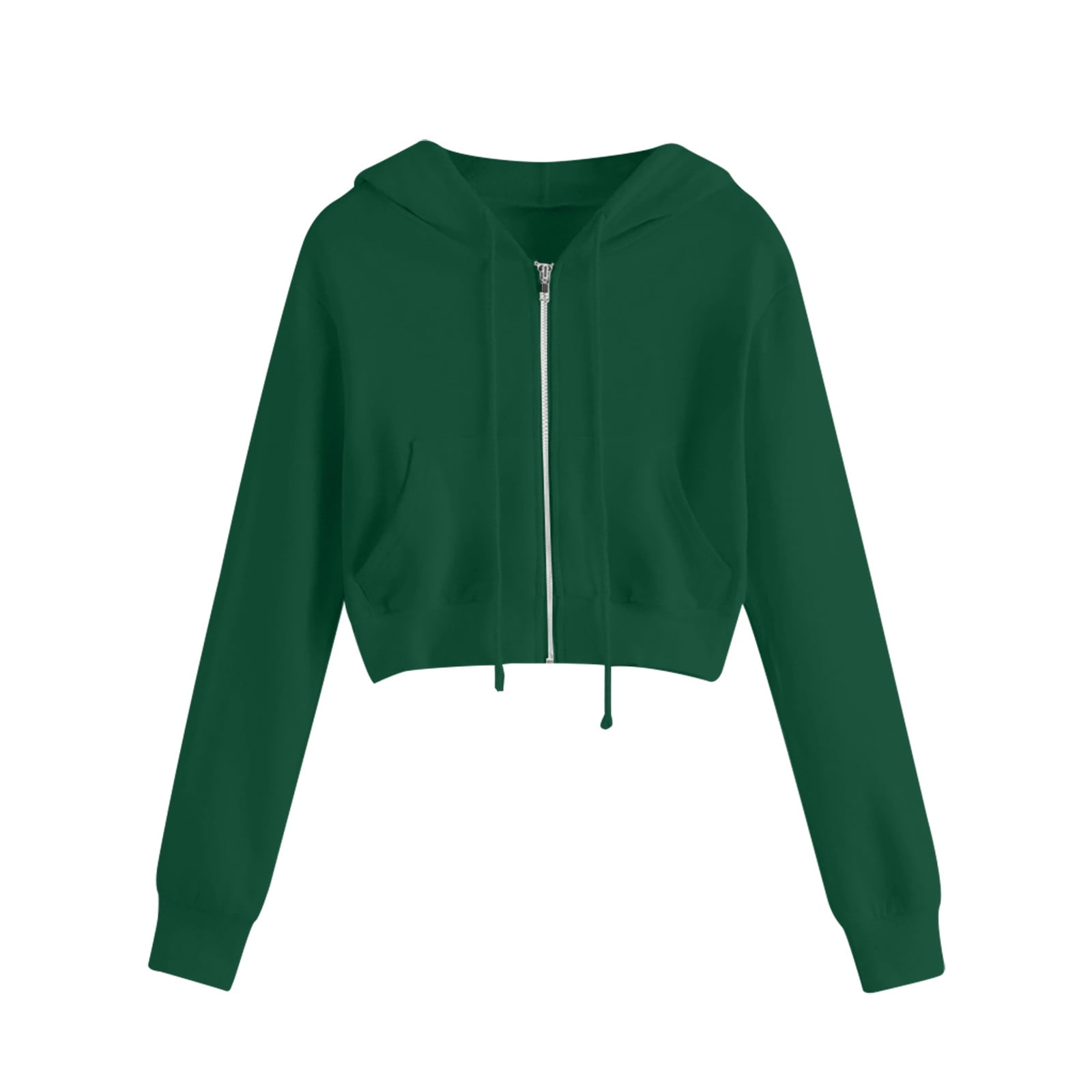 Drawstring clearance hoodie cropped