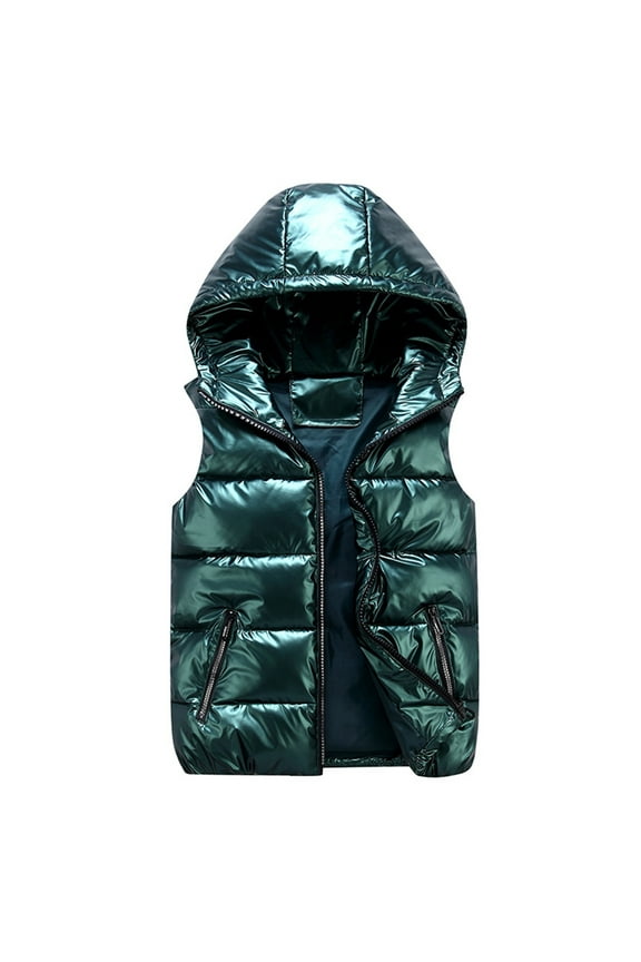 Women's Quilted Puffer Vest Lightweight Hooded Zip Up Sleeveless Jacket Padded Gilet with Pockets