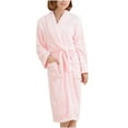 thumbnail image 1 of yievot Women's and Men's Plush Soft Robe, Warm, Fleece Flannel Bathrobe Pajamas, 1 of 3