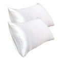 thumbnail image 1 of Holiday Decor Christmas New 20*30 Inch Satin Pillowcase, Imitation Silk Pillowcase (2pc), White, 1 of 1