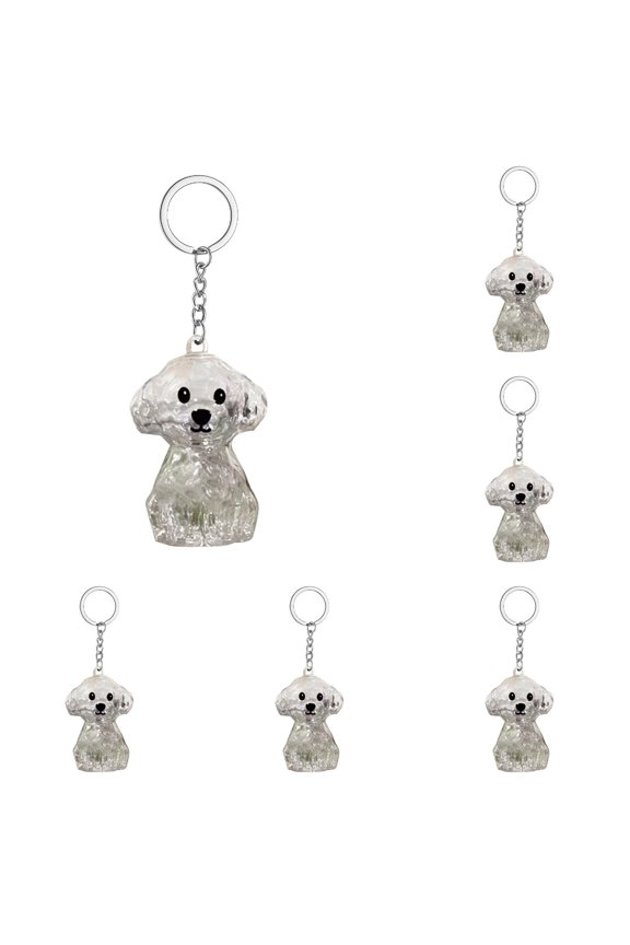 Holiday Decor Cute Pet Memorial Keychain Capsule Silicone Pet Keepsake Double Sided For Office Desk Decor Custom Color
