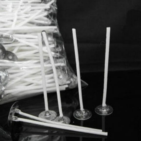 Holiday Decor New 100x Candle Wicks Core Pre Waxed with Sustainers Candle Making, Multicolor