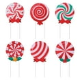 thumbnail image 1 of Holiday Decor Signs Peppermint Xmas Yard Signs Christmas Outdoor Yard Signs For Home Lawn Pathway Candy Christmas Decorations 6 PCS Peppermint Lollipop Candy Signs with Stakes, 1 of 7
