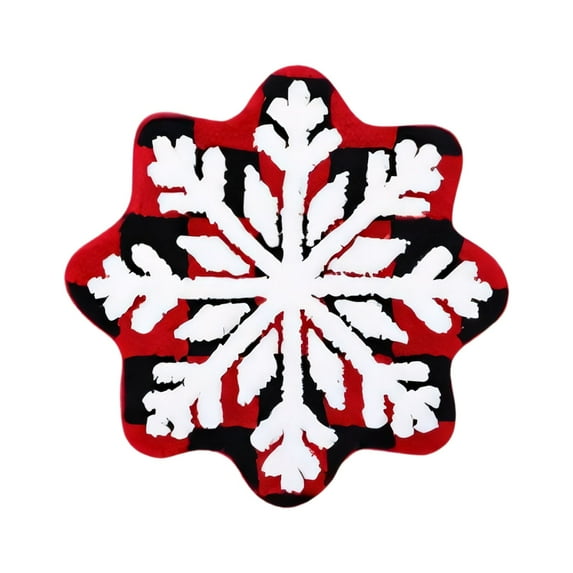 1PC 16x16inch Winter Snowflake Bathroom Rug Snowflake Bath Mat NonSlip Washable Rugs Christmas Decorative Doormat for Home Xmas Kitchen Decor Holiday Decorations