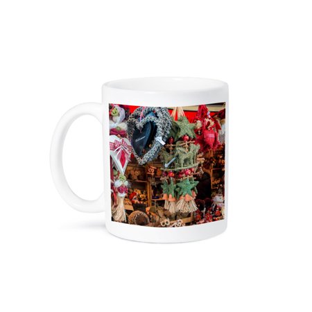 3drose, Holiday Decorations at the Christmas Market in Cologne, Germany, 11oz Mug