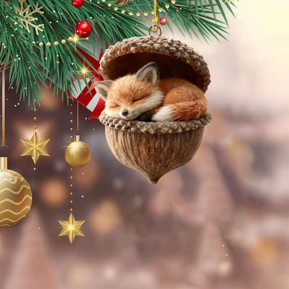 Holiday Decorations Christmas Indoor, Animals Christmas Ornaments Christmas Tree Animals Print Acrylic Ornaments forest Animals Decorations Christmas, Home Decor Traditional Style-374, C, One Size